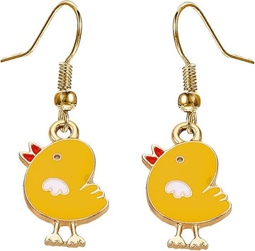 Cute Easter Chick Easter Novelty Dangly Earrings