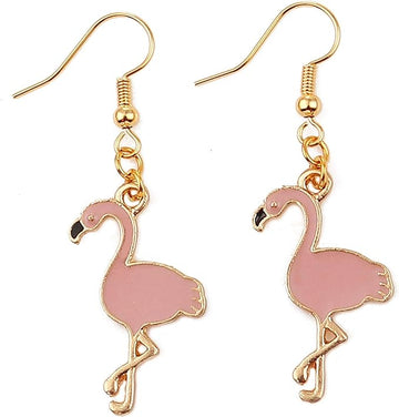 Flamingo Drop Dangly Earrings