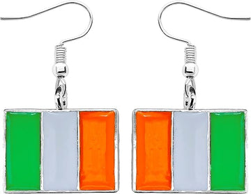 Ireland Irish Flag Novelty Dangly Earrings