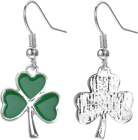 Shamrock Saint Patrick's Day Dangly Earrings