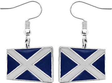 Scottish Flag Dangle Charm Earrings